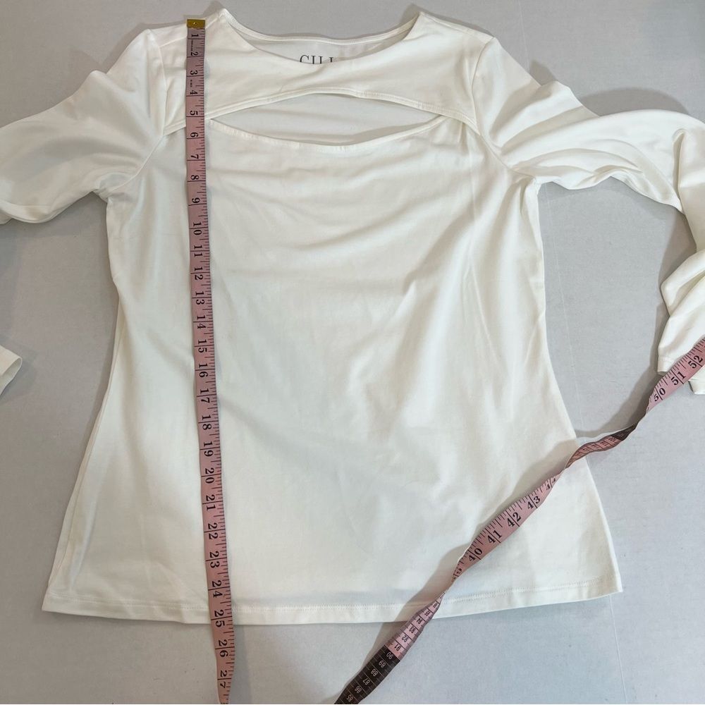 NWOT G.I.L.I. Long Sleeve Open Keyhole Top | Size M - Picture 8 of 8